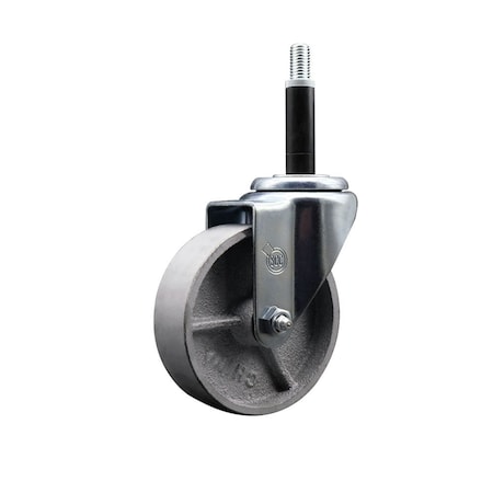Service Caster 4'' Semi Steel Wheel Swivel 3/4'' Expanding Stem Caster SCC-EX20S415-SSR-34